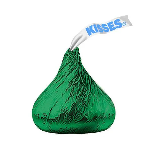 Hershey's Kisses Dark Green Foiled Milk Chocolate Candy: 400-Piece Bag