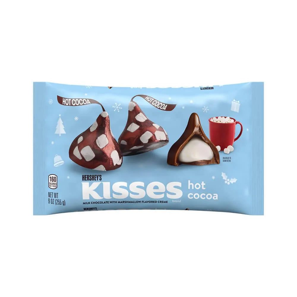 Hershey's Kisses Hot Cocoa Milk Chocolates with Marshmallow Creme: 9-Ounce Bag