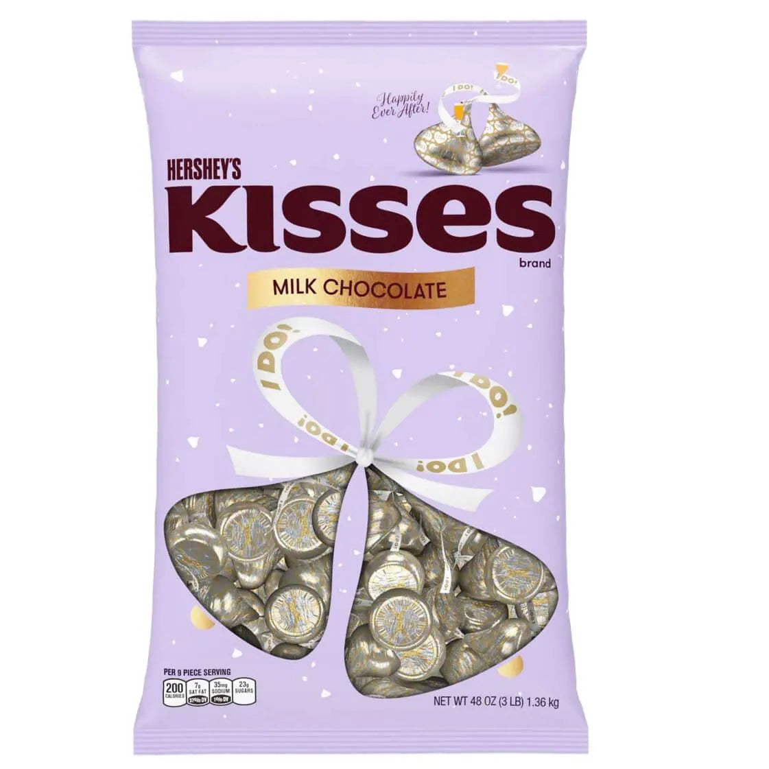 Hershey's Kisses I Do Wedding Milk Chocolate Candy: 3LB Bag