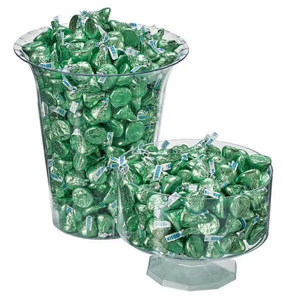 Hershey's Kisses Kiwi Green Foiled Milk Chocolate Candy: 400-Piece Bag