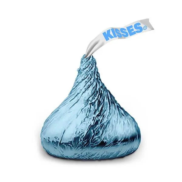 Hershey's Kisses Light Blue Foiled Milk Chocolate Candy: 400-Piece Bag