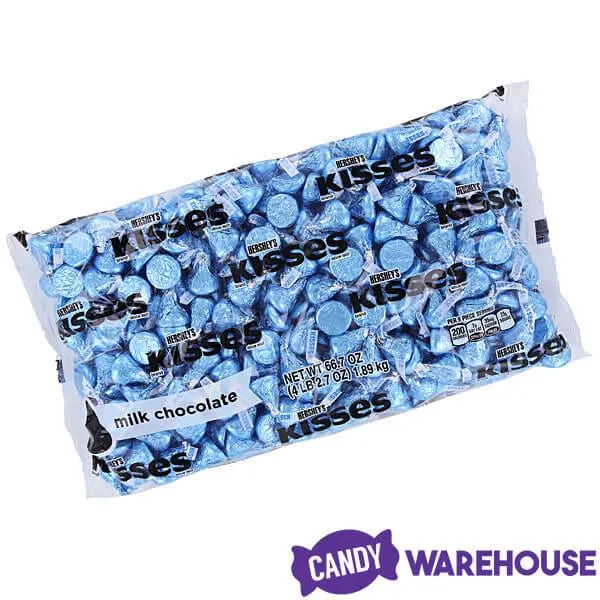 Hershey's Kisses Light Blue Foiled Milk Chocolate Candy: 400-Piece Bag