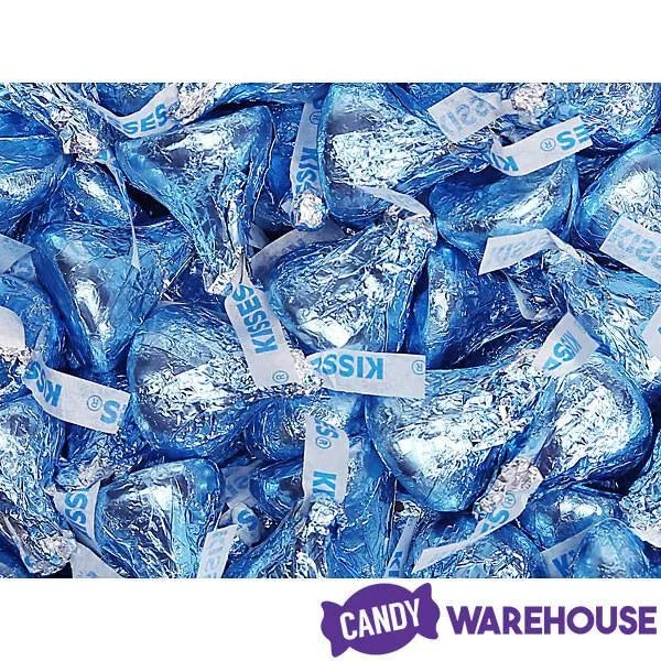 Hershey's Kisses Light Blue Foiled Milk Chocolate Candy: 400-Piece Bag