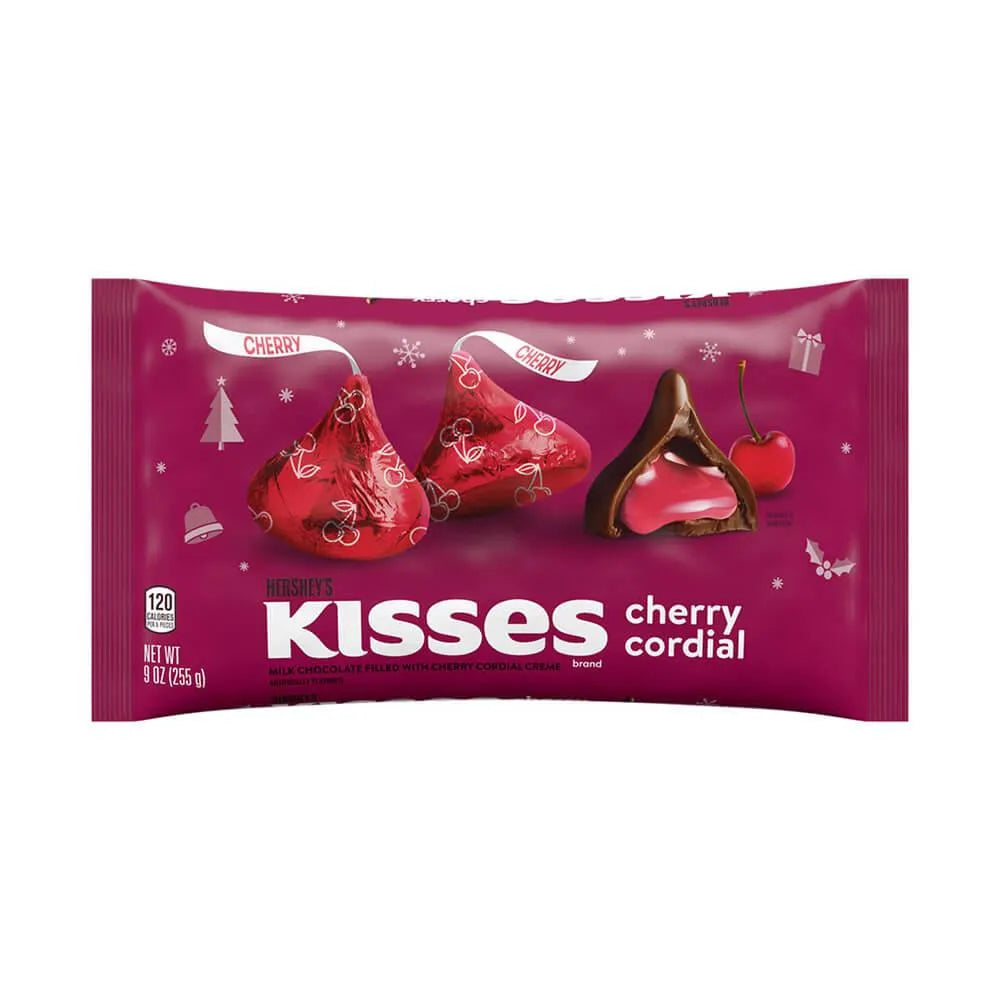 Hershey's Kisses Milk Chocolates with Cherry Cordial Creme Filling: 9-Ounce Bag