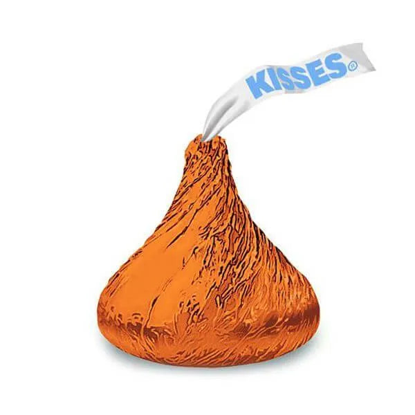 Hershey's Kisses Orange Foiled Milk Chocolate Candy: 400-Piece Bag