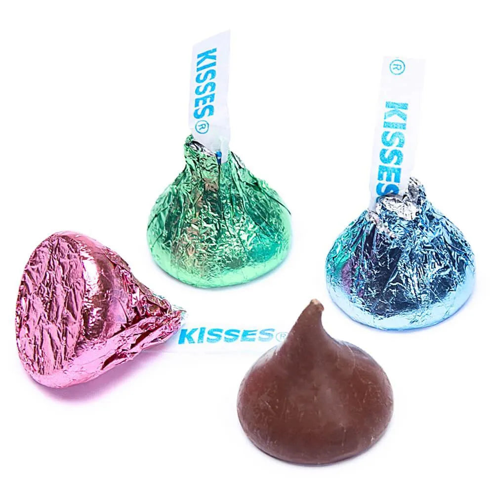 Hershey's Kisses Pastel Foiled Milk Chocolate Candy: 100-Piece Bag