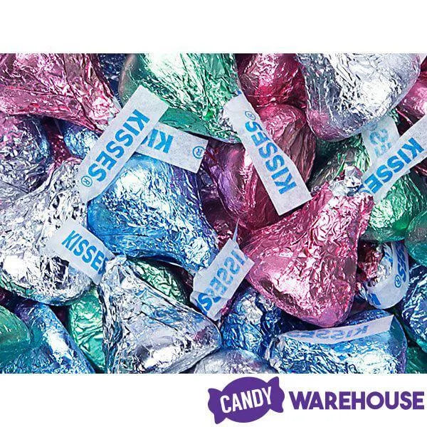 Hershey's Kisses Pastel Foiled Milk Chocolate Candy: 100-Piece Bag