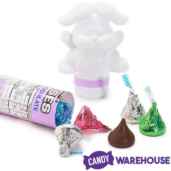 Hershey's Kisses Pastel Foiled Milk Chocolates Filled Bunny Tube