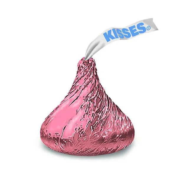 Hershey's Kisses Pink Foiled Milk Chocolate Candy: 400-Piece Bag