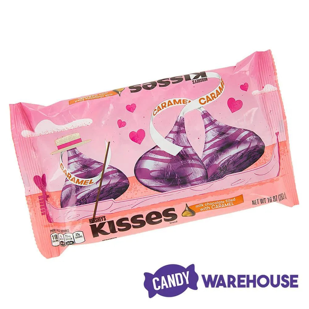 Hershey's Kisses Pink Foiled Milk Chocolates with Caramel Filling: 60-Piece Bag