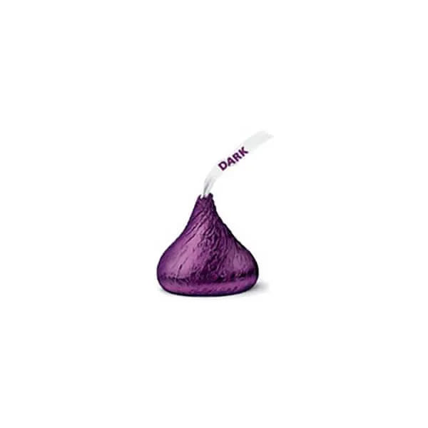 Hershey's Kisses Purple Foiled Dark Chocolate Candy: 1LB Bag