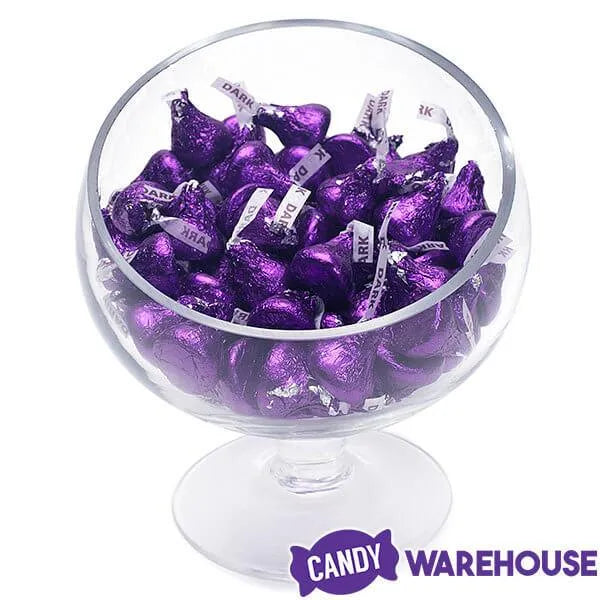 Hershey's Kisses Purple Foiled Dark Chocolate Candy: 1LB Bag