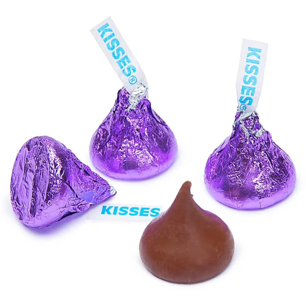 Hershey's Kisses Purple Foiled Milk Chocolate Candy: 400-Piece Bag