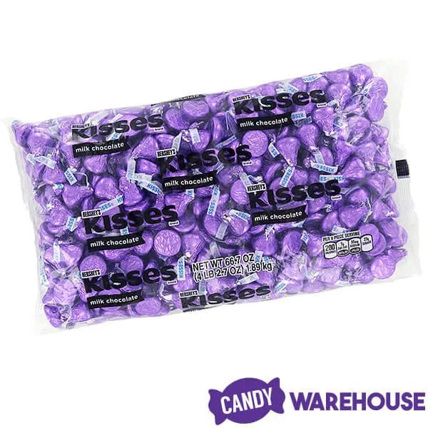 Hershey's Kisses Purple Foiled Milk Chocolate Candy: 400-Piece Bag