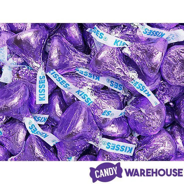 Hershey's Kisses Purple Foiled Milk Chocolate Candy: 400-Piece Bag