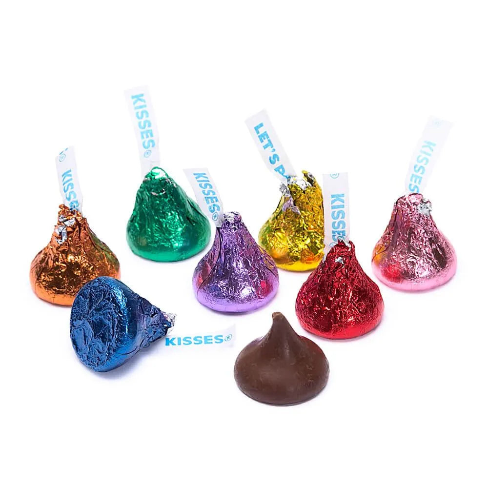 Hershey's Kisses Rainbow Assortment Foiled Milk Chocolate Candy: 400-Piece Bag