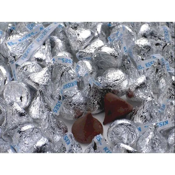 Hershey's Kisses Silver Foiled Milk Chocolate Candy: 400-Piece Bag