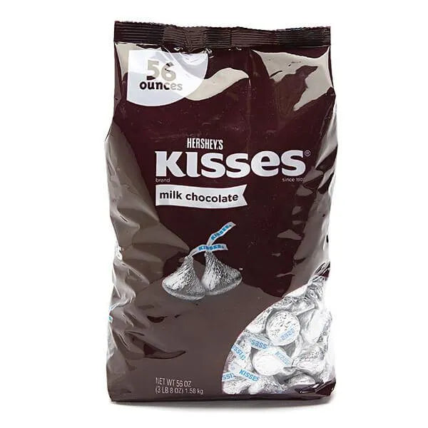 Hershey's Kisses Silver Foiled Milk Chocolate Candy: 56-Ounce Bag