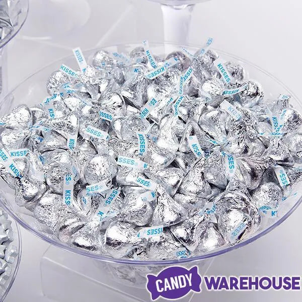 Hershey's Kisses Silver Foiled Milk Chocolate Candy: 56-Ounce Bag