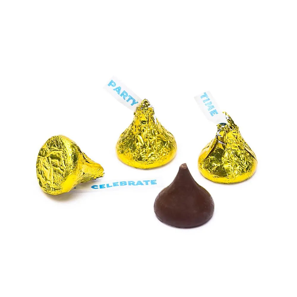 Hershey's Kisses Yellow Foiled Milk Chocolate Candy: 100-Piece Bag