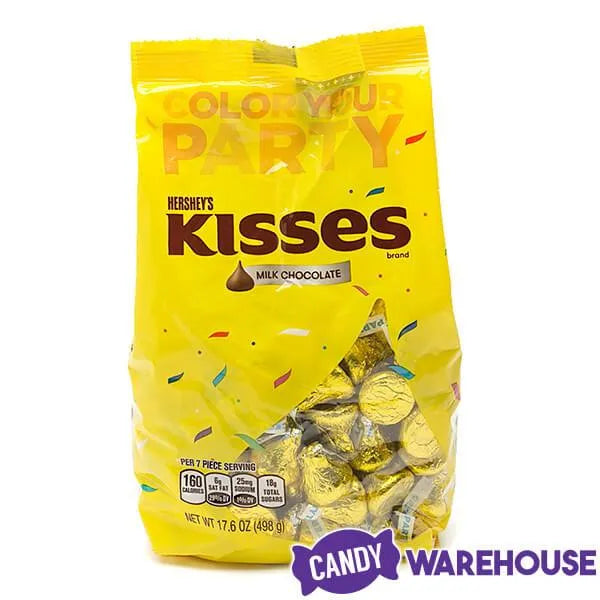 Hershey's Kisses Yellow Foiled Milk Chocolate Candy: 100-Piece Bag