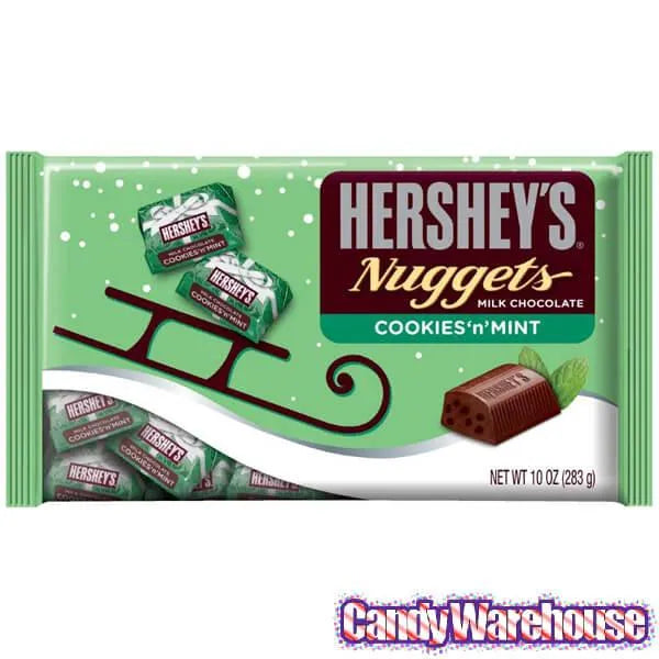 Hershey's Milk Chocolate Christmas Cookies n Mint Nuggets: 10-Ounce Bag