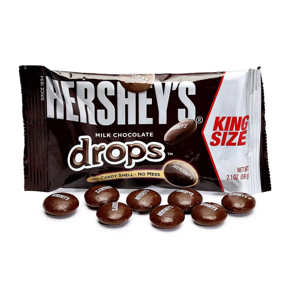 Hershey's Milk Chocolate Drops King Size Candy Packs: 18-Piece Box