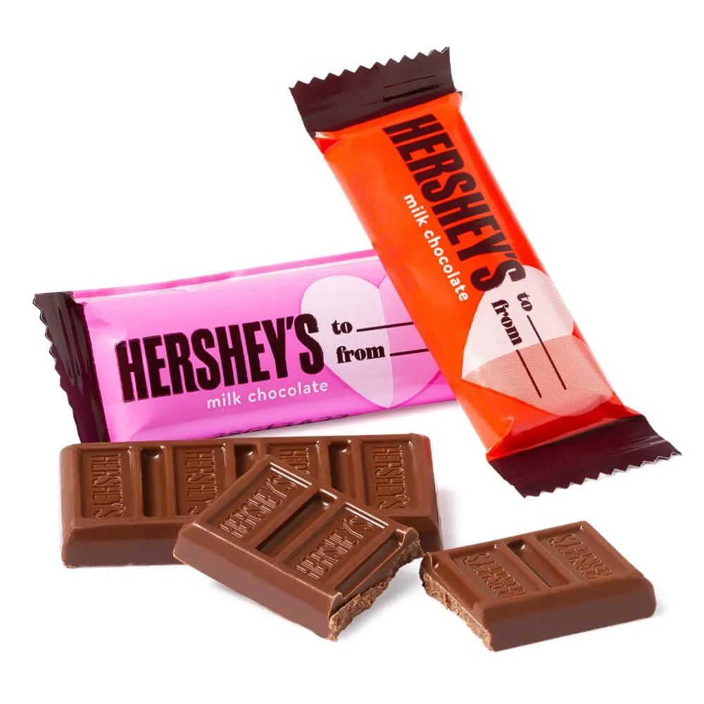 Hershey's Milk Chocolate Valentine Snack Size Bars: 28-Piece Bag