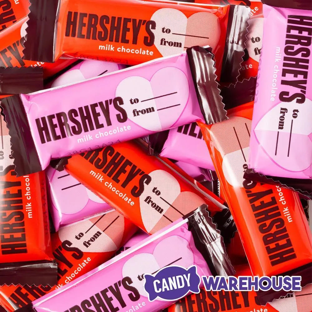 Hershey's Milk Chocolate Valentine Snack Size Bars: 28-Piece Bag