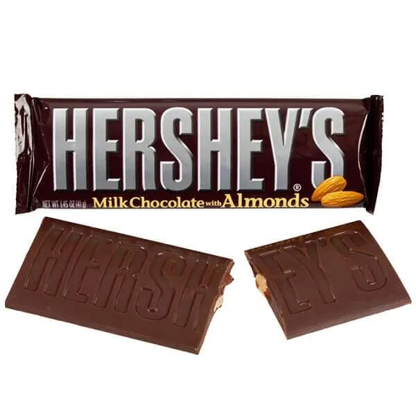 Hershey's Milk Chocolate with Almonds Candy Bars: 36-Piece Box