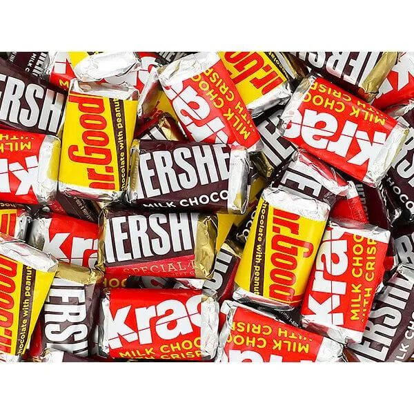 Hershey's Miniatures Chocolate Bars Assortment: 25LB Case