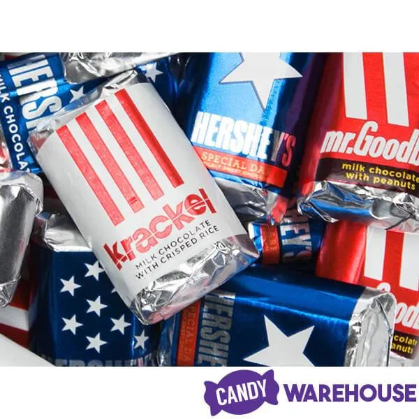 Hershey's Miniatures Chocolate Candy Bars - USA Flag: 12-Ounce Bag