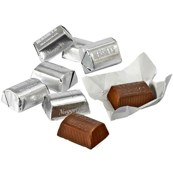 Hershey's Nuggets Silver Foiled Milk Chocolate Candy: 3.75LB Bag