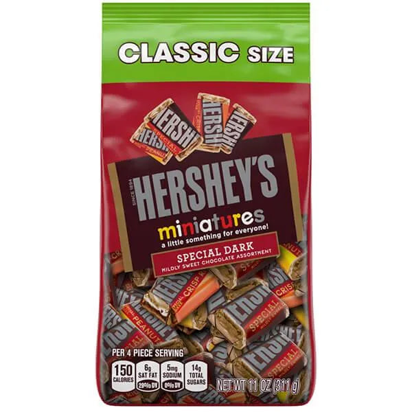 Hershey's Special Dark Miniatures Chocolate Bars: 10.1-Ounce Bag