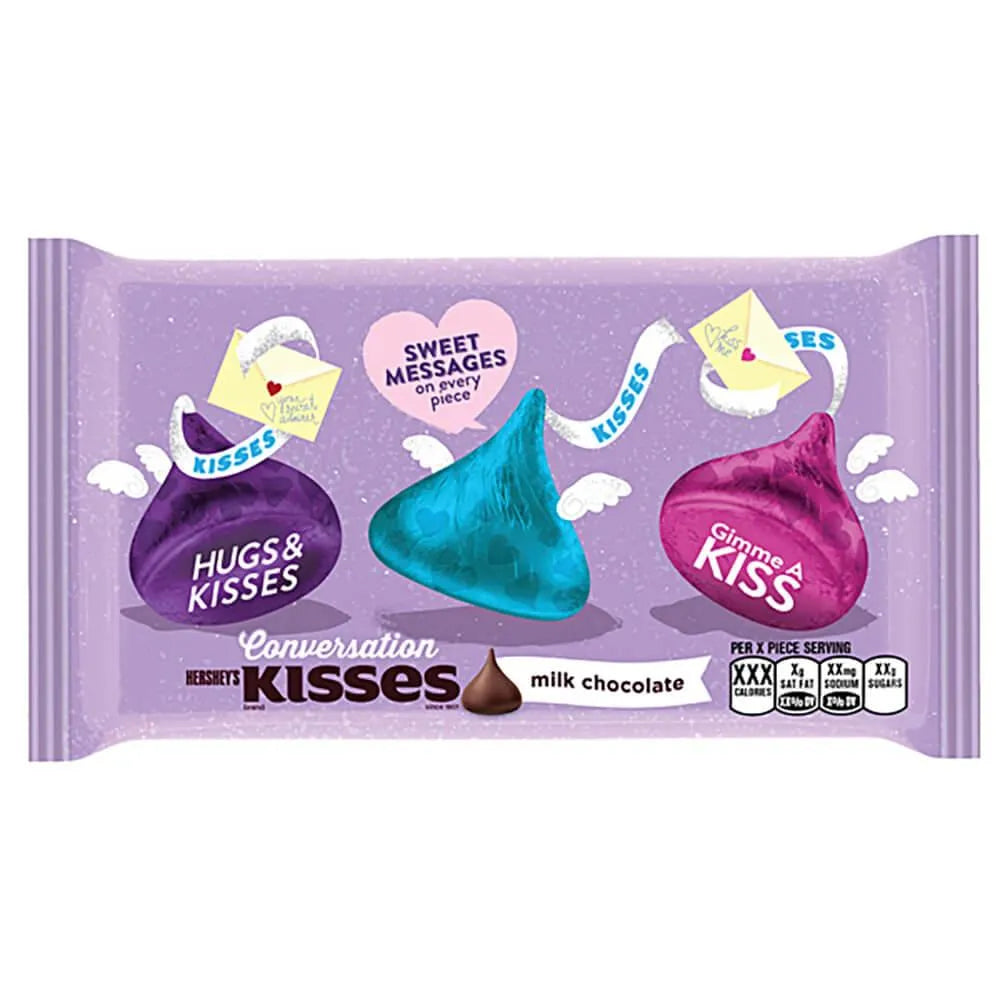 Hershey's Valentine Conversation Kisses Foiled Milk Chocolate Candy: 60-Piece Bag