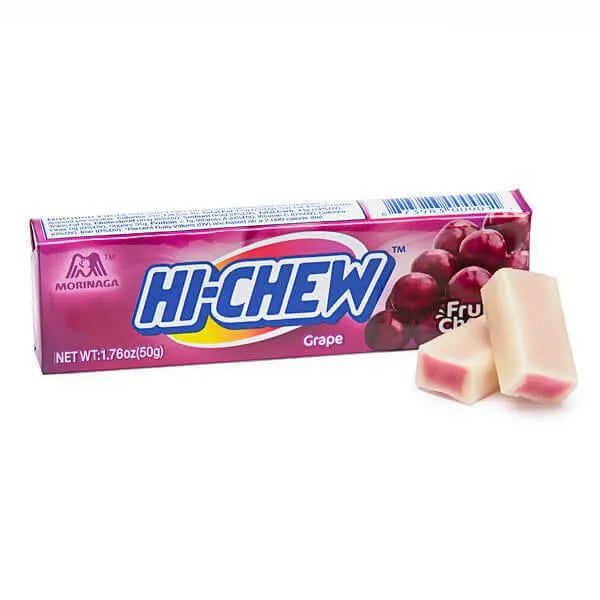 Hi-Chew Fruit Chews 10-Piece Candy Packs - Grape: 15-Piece Box