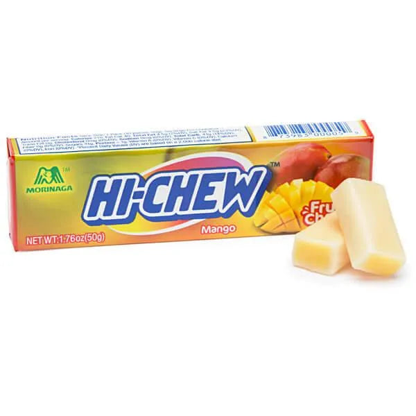 Hi-Chew Fruit Chews 10-Piece Candy Packs - Mango: 15-Piece Box