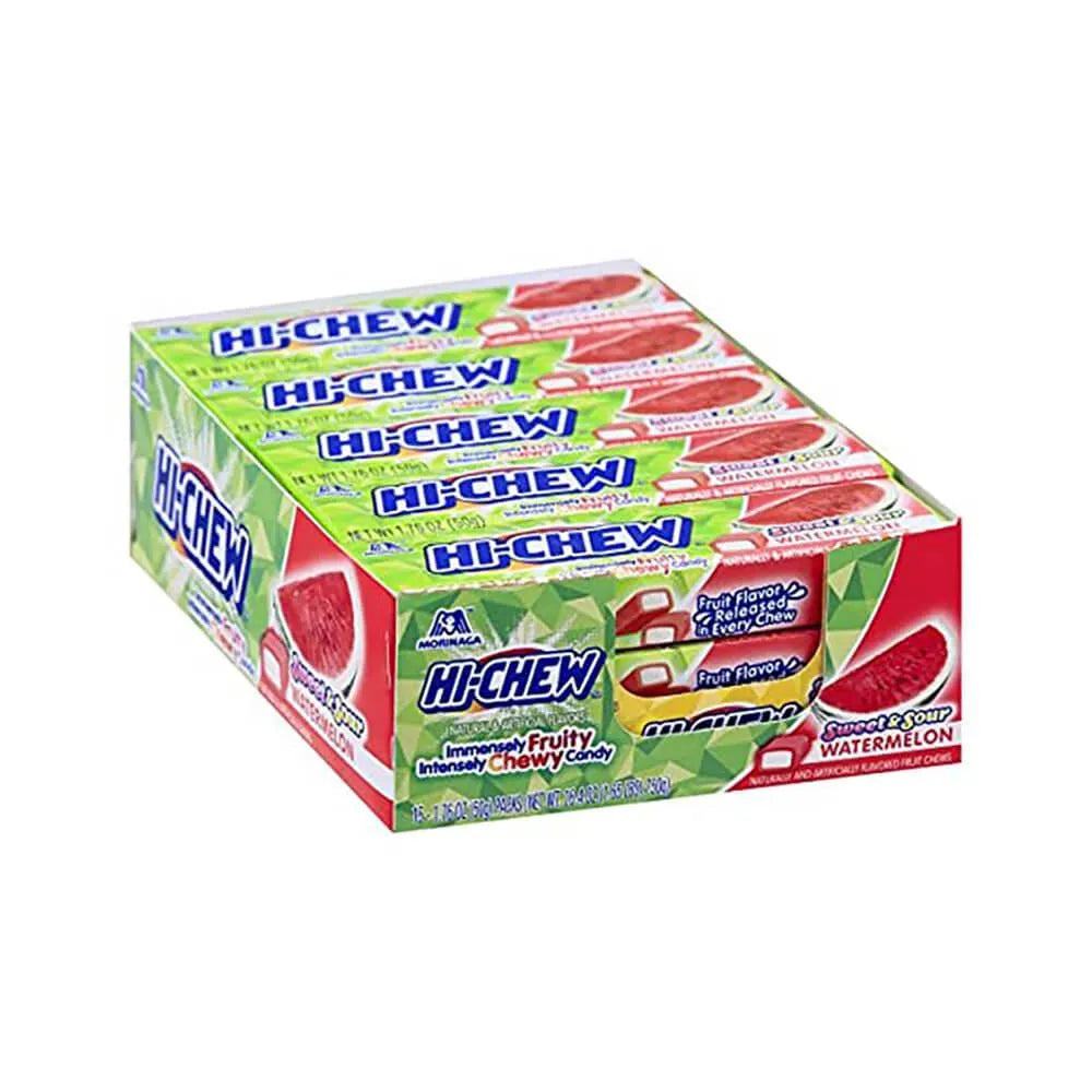 Hi-Chew Fruit Chews 10-Piece Candy Packs - Watermelon: 15-Piece Box