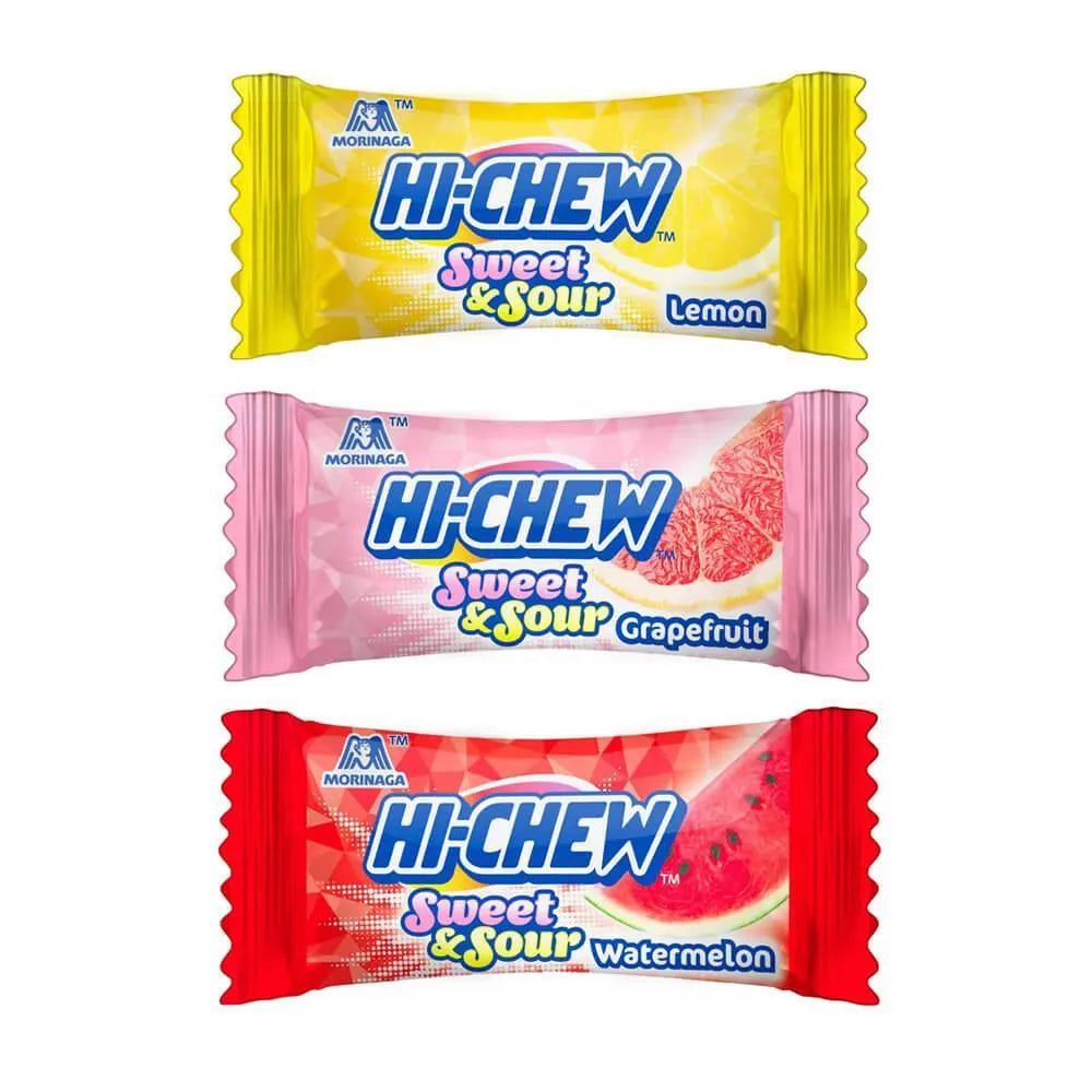 Hi-Chew Fruit Chews Candy Packs - Sweet and Sour Mix: 6 Bag Box