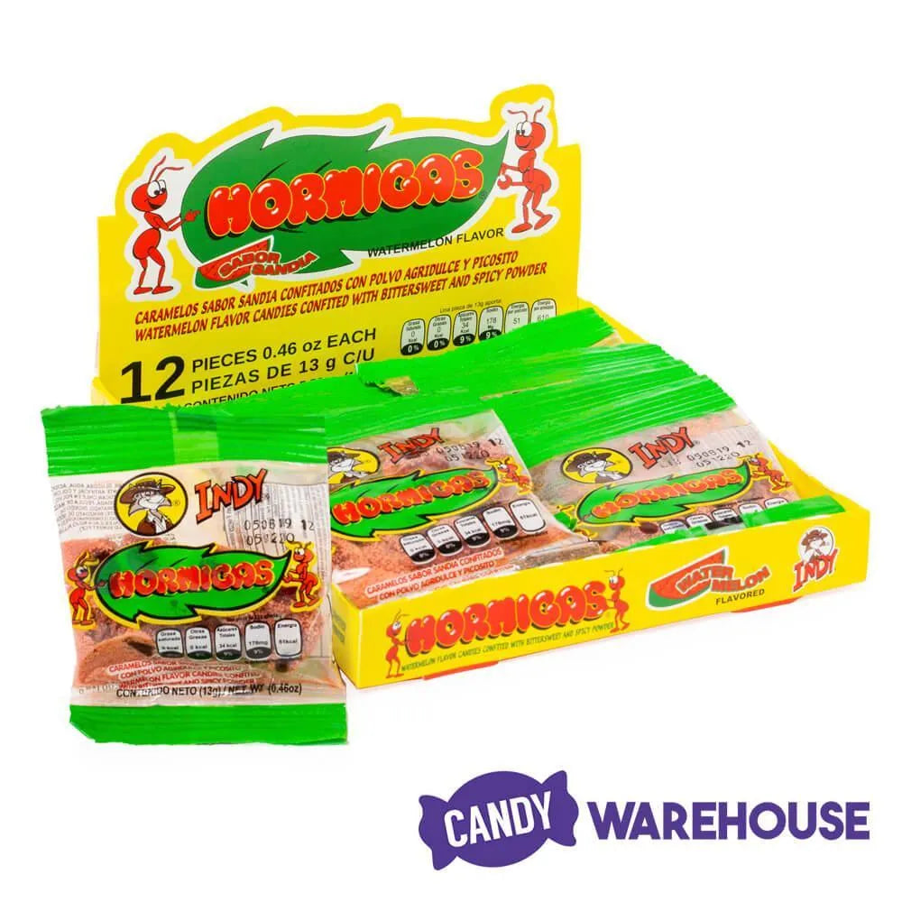 Hormigas Spicy Watermelon Powder Candy: 12-Piece Box