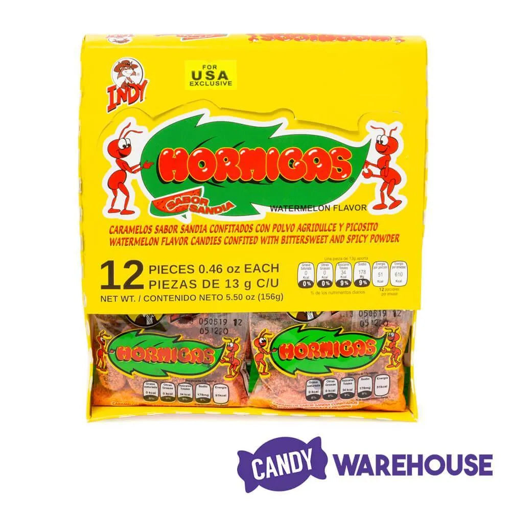 Hormigas Spicy Watermelon Powder Candy: 12-Piece Box