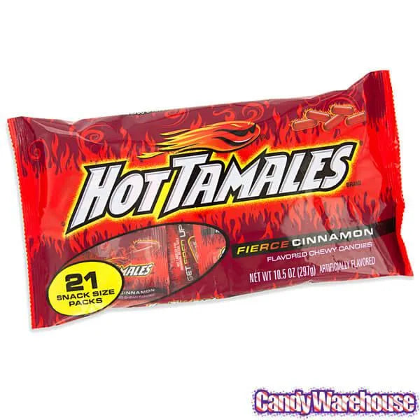 Hot Tamales Candy Snack Packs: 21-Piece Bag