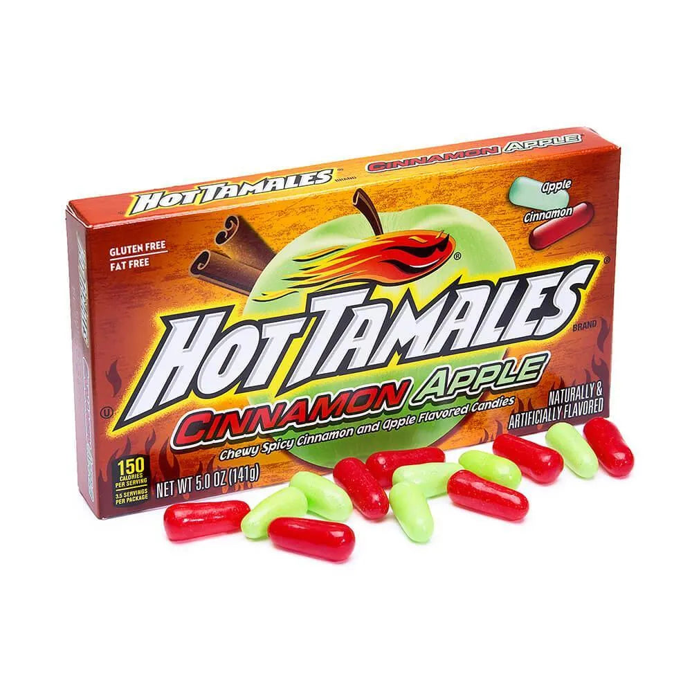 Hot Tamales Cinnamon Apple Candy 5-Ounce Packs: 12-Piece Box