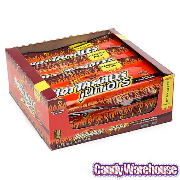 Hot Tamales Juniors Candy 3.5-Ounce Packs: 18-Piece Box