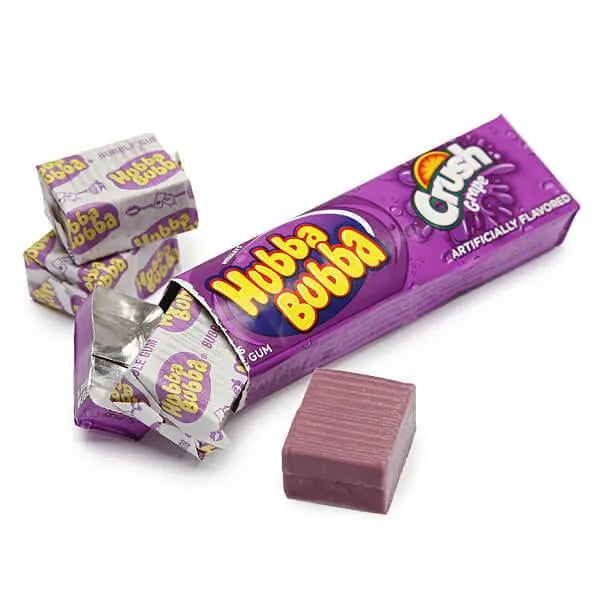 Hubba Bubba Bubble Gum Packs - Grape Crush: 18-Piece Box