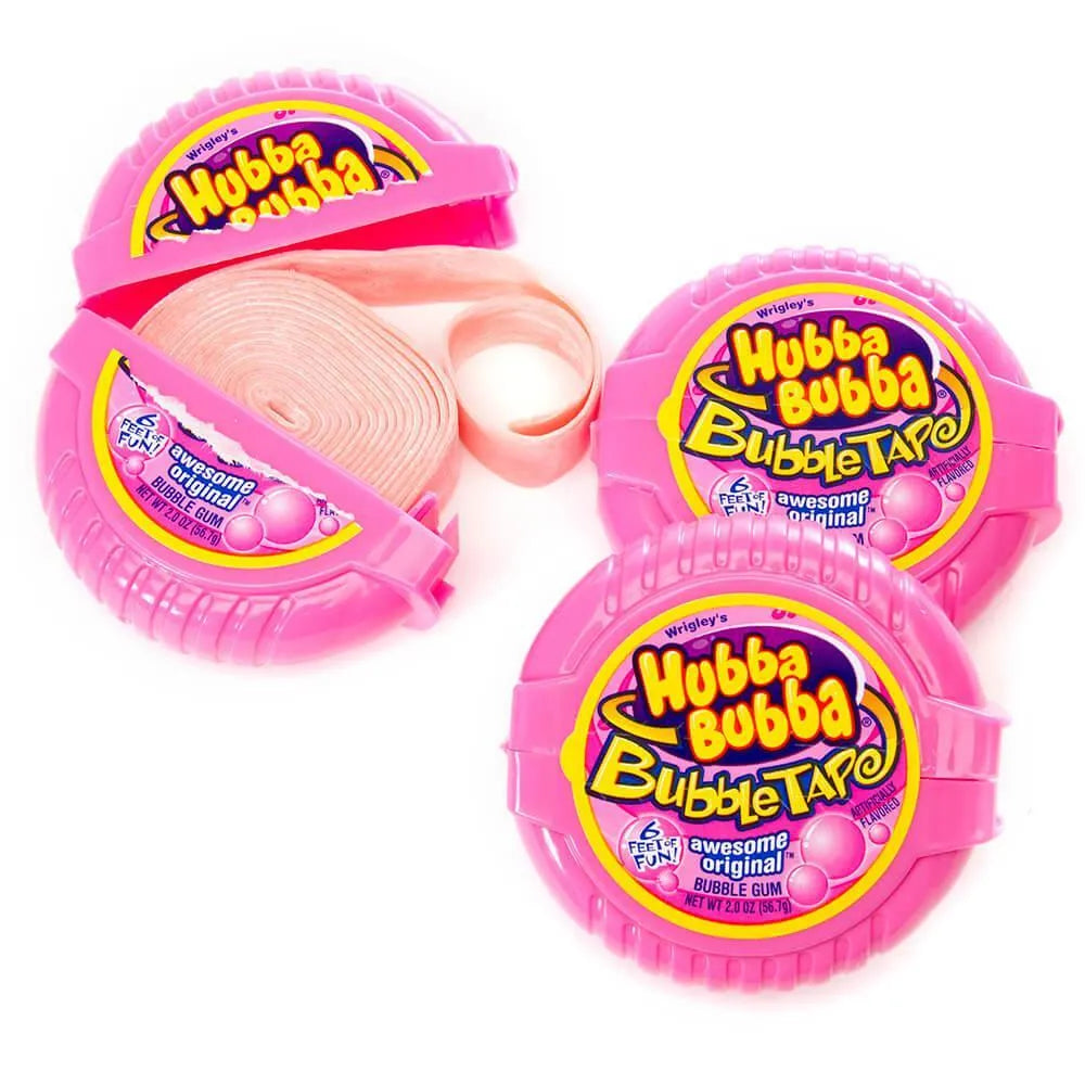 Hubba Bubba Bubble Tape Gum Rolls - Original: 6-Piece Box