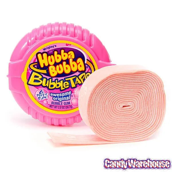 Hubba Bubba Bubble Tape Gum Rolls - Original: 6-Piece Box