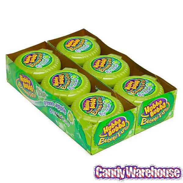 Hubba Bubba Bubble Tape Gum Rolls - Sour Green Apple: 12-Piece Box