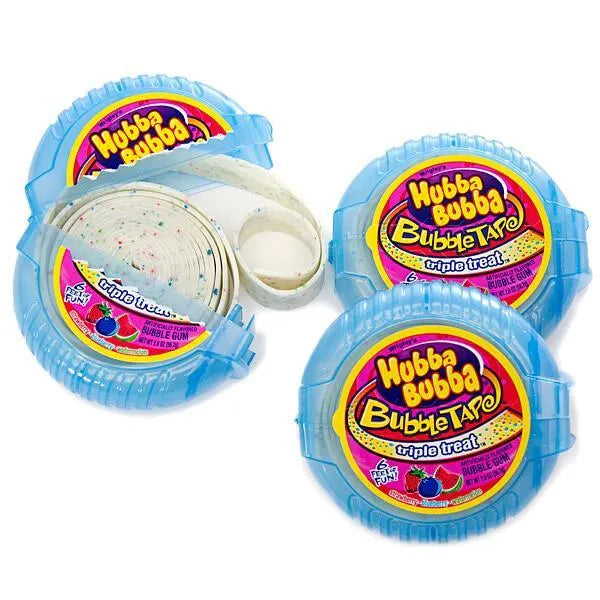 Hubba Bubba Bubble Tape Gum Rolls - Triple Treat: 12-Piece Box