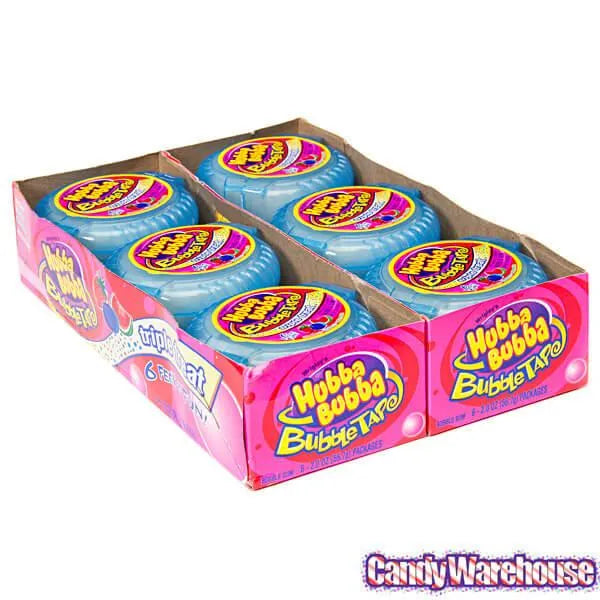 Hubba Bubba Bubble Tape Gum Rolls - Triple Treat: 12-Piece Box